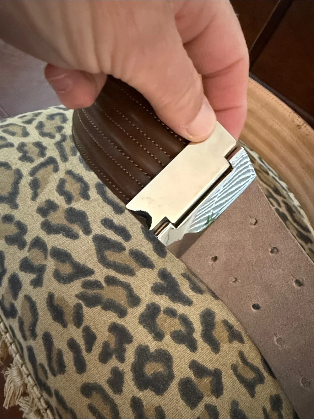 Wide Leather Belt - Lafayette 148. Size Medium